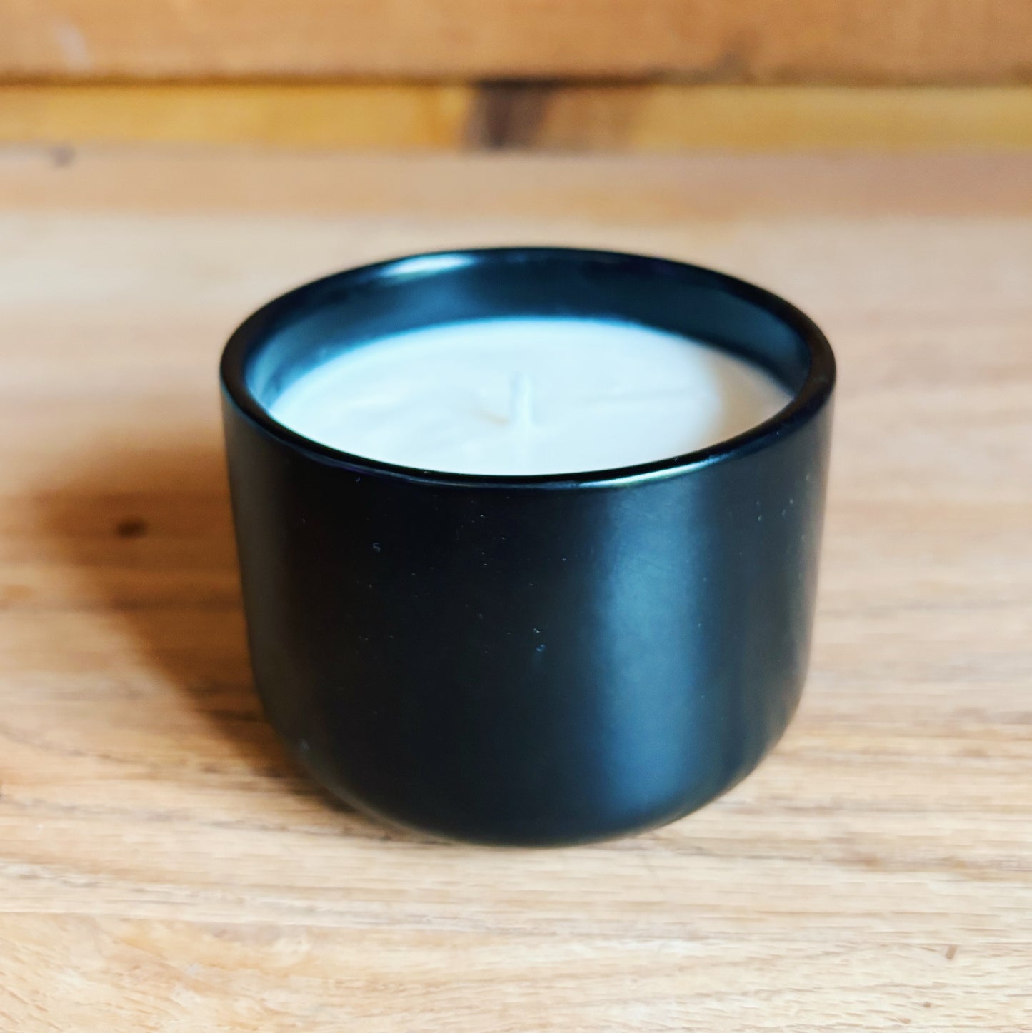 Upcycled Black Candle | Grandpas Flannel