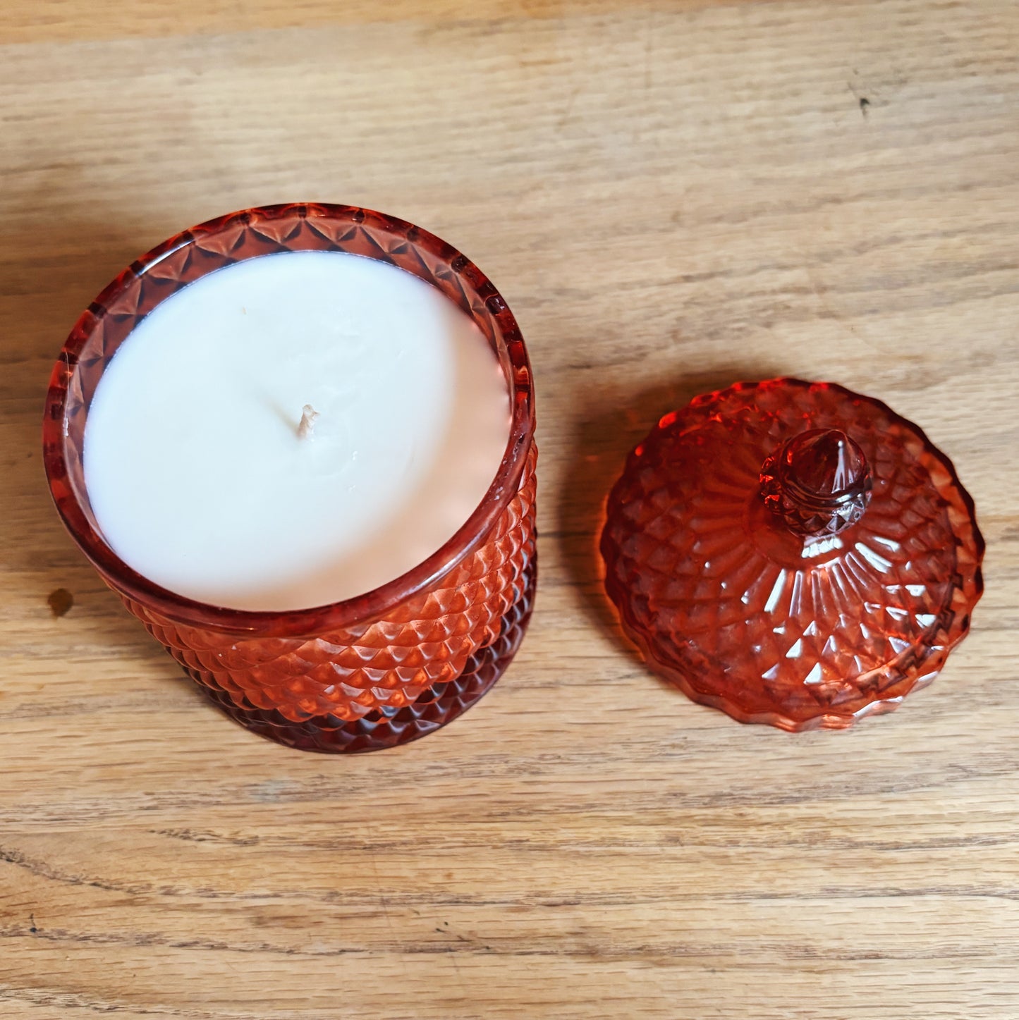 Red Glass Candle | Grandpas Flannel