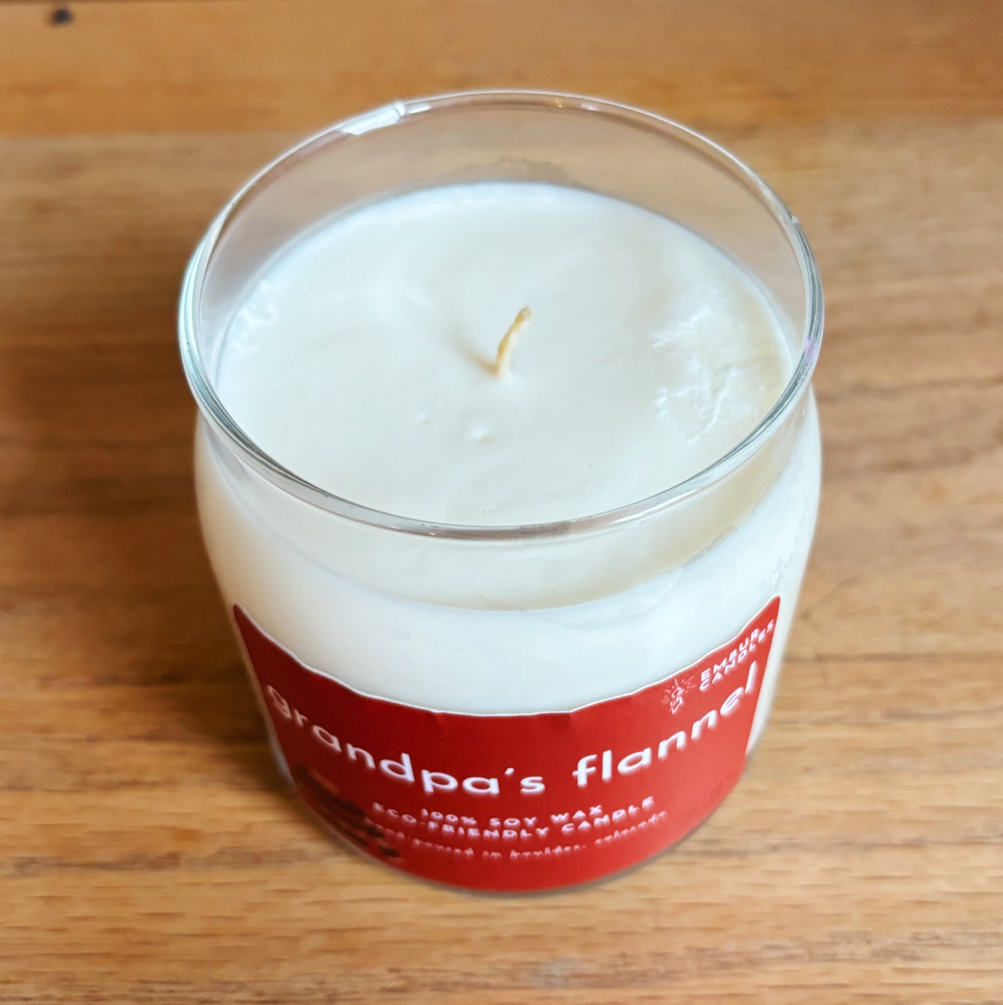 Large Upcycled Candle | Grandpas Flannel