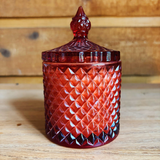 Red Glass Candle | Grandpas Flannel